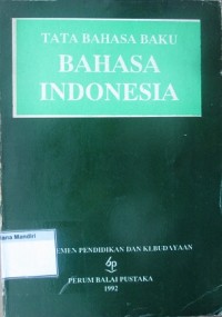 Tata Bahasa Baku Bahasa Indonesia